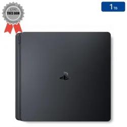 Playstation 4 SLIM Noire 1 To sans Manette (Reconditionnée : Très Bon État)