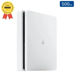 Playstation 4 SLIM Blanche 500 Go sans Manette (Reconditionnée : Parfait État)