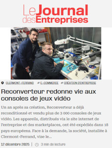 Article le Journal des Entreprises du 12-12-2025